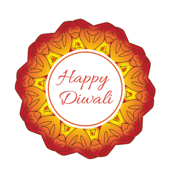 Happy Diwali Indian Festival of Lights. Tarjeta de felicitación Diwali, invitación. Ilustración vectorial — Vector de stock