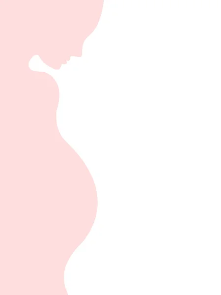 Graviditet abstrakt affisch. Bakgrund mall, Grattis, gravid flicka. Vektorillustration — Stock vektor