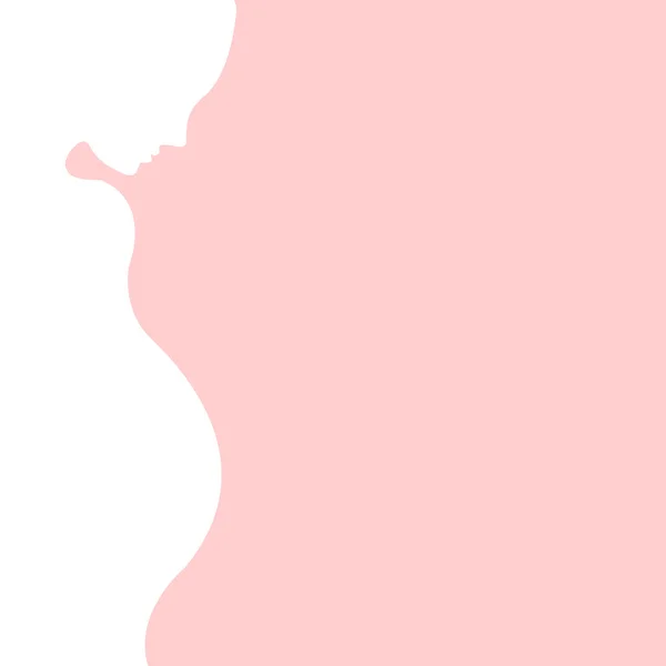 Абстрактный плакат о беременности. Шаблон, поздравления, беременная девушка. Векторная иллюстрация — стоковый вектор