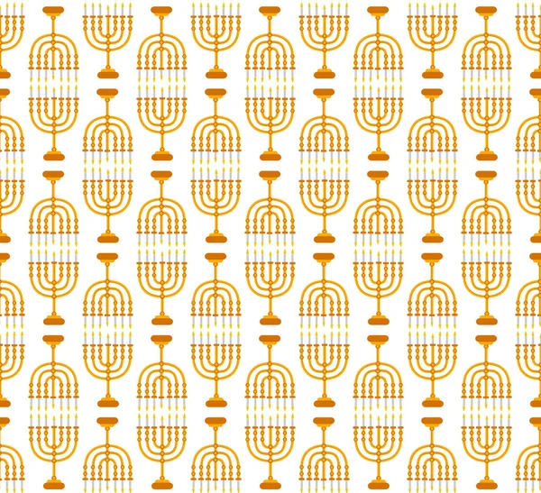 Hanukkah sömlösa mönster. Hanukkah bakgrund med Menorah. Happy Hanukkah Festival av Lights, Feast of engagemang smidig konsistens. Hanukkah sömlös bakgrund. Vektorillustration — Stock vektor