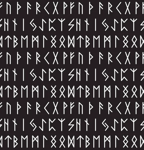 룬 완벽 한 패턴입니다. 룬 문자 알파벳 배경 화면입니다. 글 고 대 배경입니다. 오래 된 고딕 양식의 완벽 한 텍스처입니다. 벡터 일러스트 레이 션 — 스톡 벡터
