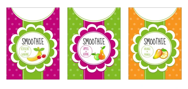 Etiquettes set smoothies . — Image vectorielle