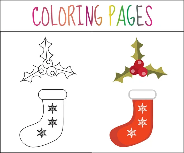 christmas colouring page stock vectors royalty free
