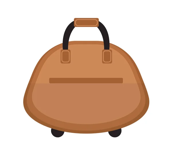 Женская дорожная сумка - символ плоского стиля. Женщины изолированы на белом фоне. Векторная иллюстрация — стоковый вектор