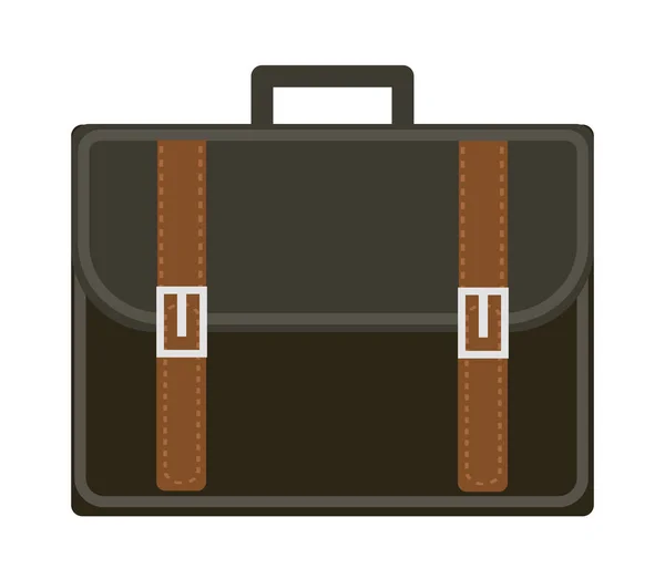 Icono de la maleta de negocios estilo plano. Portmanteau aislado sobre un fondo blanco. Ilustración vectorial. — Vector de stock