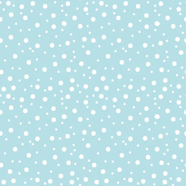 Schneeflocken nahtloses Muster. Schnee fällt im Hintergrund. Vektorillustration. — Stockvektor