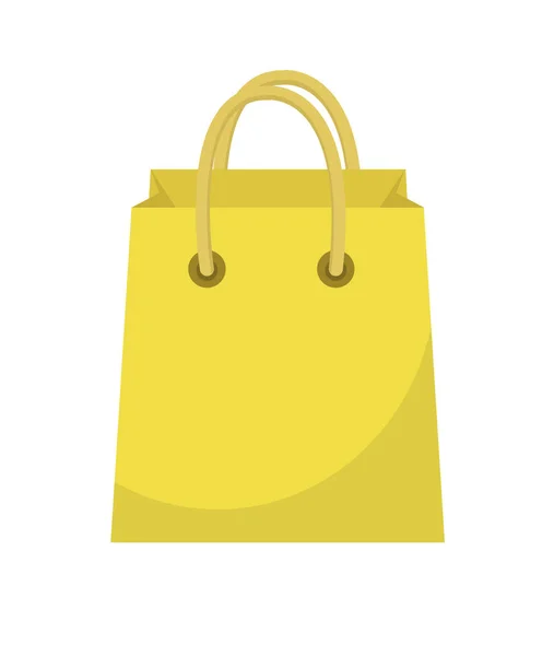 Icono de bolsa de compras estilo plano. Bolsas de papel aisladas sobre fondo blanco. Paquete regalo. Ilustración vectorial — Vector de stock