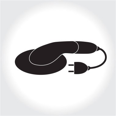 Taşlama aracı simgesini, siyah siluet. Öğe logo Bulgarca, beyaz arka plan üzerinde izole. Vektör çizim