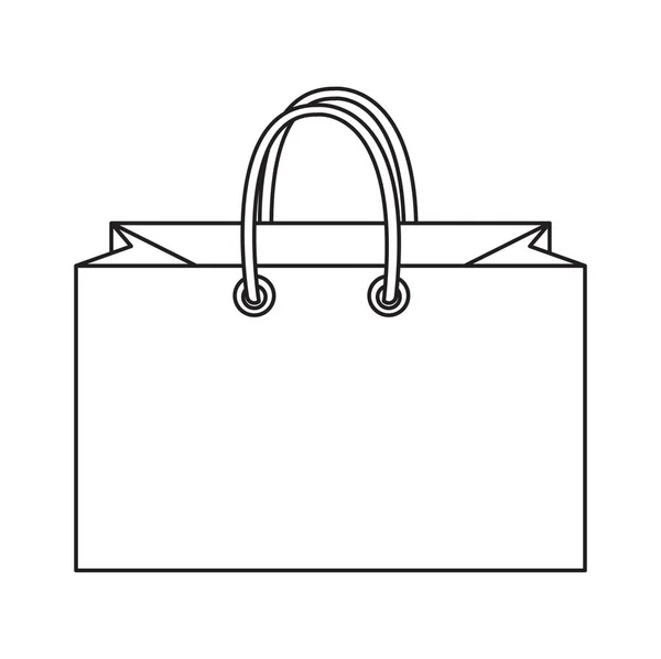 ショッピング バッグ アイコン、落書き、線のスタイル。カラフルな標識記号です。紙バッグは、白い背景で隔離。ギフト パッケージ。ベクトル図 — ストックベクタ