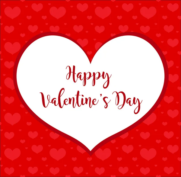 Valentines cadre de jour carte en forme de coeur. Illustration vectorielle. — Image vectorielle