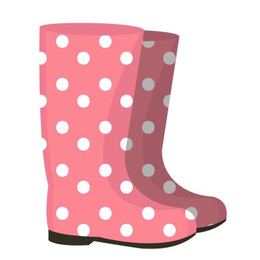 Lastik bot ikonu. Çizmeler beyaz arka planda izole edilmiş. Wellingtons vektör illüstrasyonu.