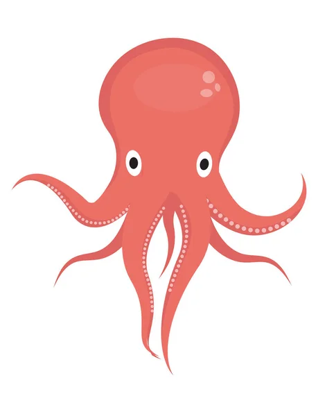 Στοιχείο λογότυπου Octopus. Επίπεδο στυλ, απομονωμένο σε λευκό φόντο. Εικονογράφηση διάνυσμα, τέχνη κλιπ. — Διανυσματικό Αρχείο