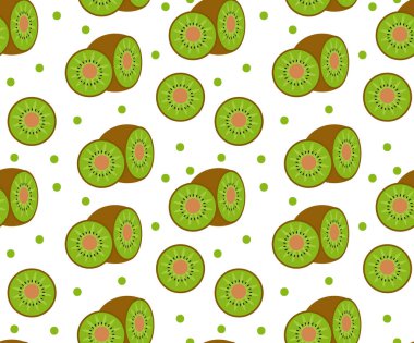 Kivi seamless modeli. Kivi sonsuz arka plan, doku. Meyve zemin. Vektör çizim.