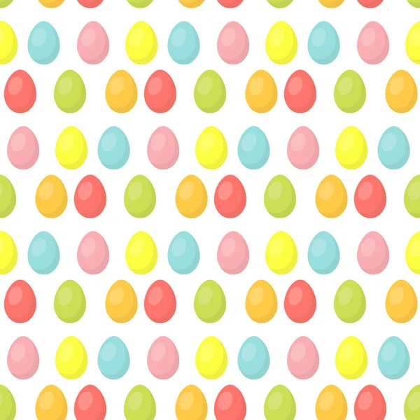 Uova di Pasqua carino modello senza soluzione di continuità, sfondo infinito. Sfondo colorato, texture, carta digitale. Illustrazione vettoriale . — Vettoriale Stock