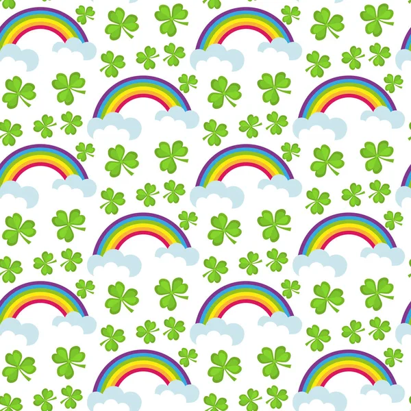 Padrão sem costura St. Patricks Day. Textura de fundo sem fim. Ilustração vetorial . — Vetor de Stock