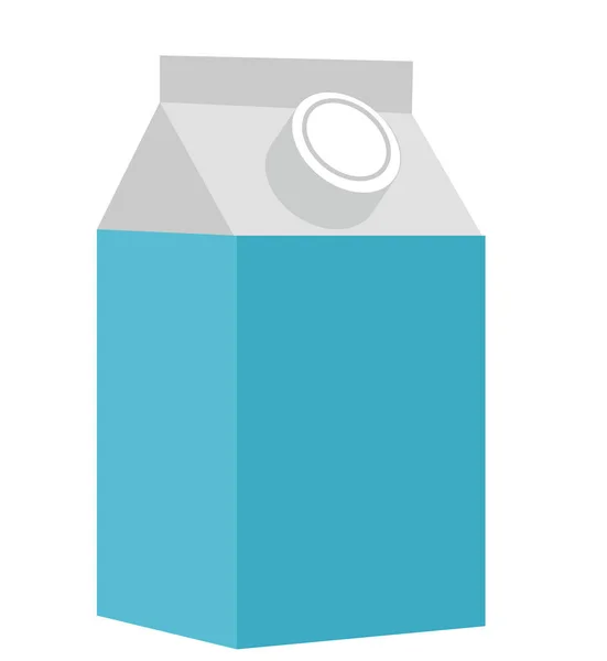 La leche en una caja icono de estilo plano. Aislado sobre fondo blanco. Ilustración vectorial. — Archivo Imágenes Vectoriales