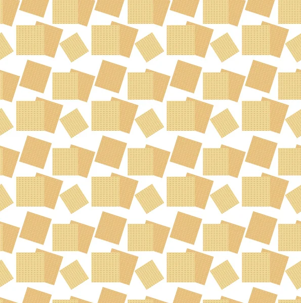 Passover seamless pattern with matzah. Pesach endless background, texture. Vector illustration. — Stock Vector