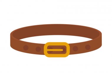 Hayvan ikonu için tasma, düz, çizgi film tarzı. Beyaz arka planda izole edilmiş. Vektör illüstrasyonu, klip sanatı.