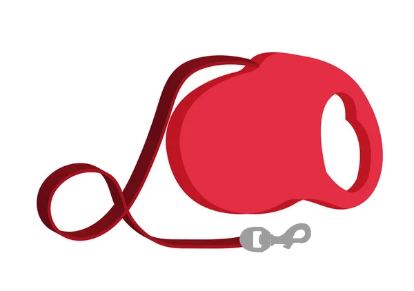 Leash per gatti, cani, icona piatta, stile cartone animato. Isolato su sfondo bianco. Illustrazione vettoriale, clip-art. — Vettoriale Stock