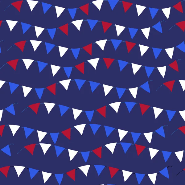 American USA flag seamless patterns. Dia da Independência, 4 de julho conceito, repetição de textura, fundo sem fim. Ilustração vetorial . —  Vetores de Stock