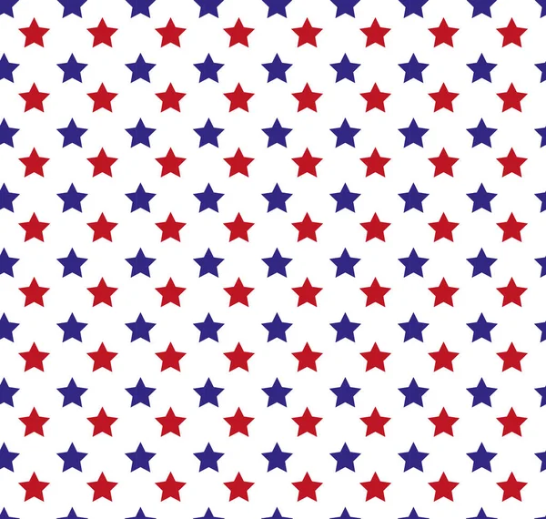 Independence Day of America seamless pattern. July 4th endless background. USA national holiday repeating texture with stars. Vector illustration. — Stock Vector
