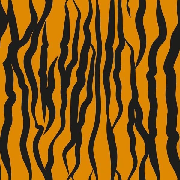 Patrón sin costuras de piel de tigre. Animales africanos concepto de fondo sin fin, la repetición de la textura. Ilustración vectorial . — Vector de stock