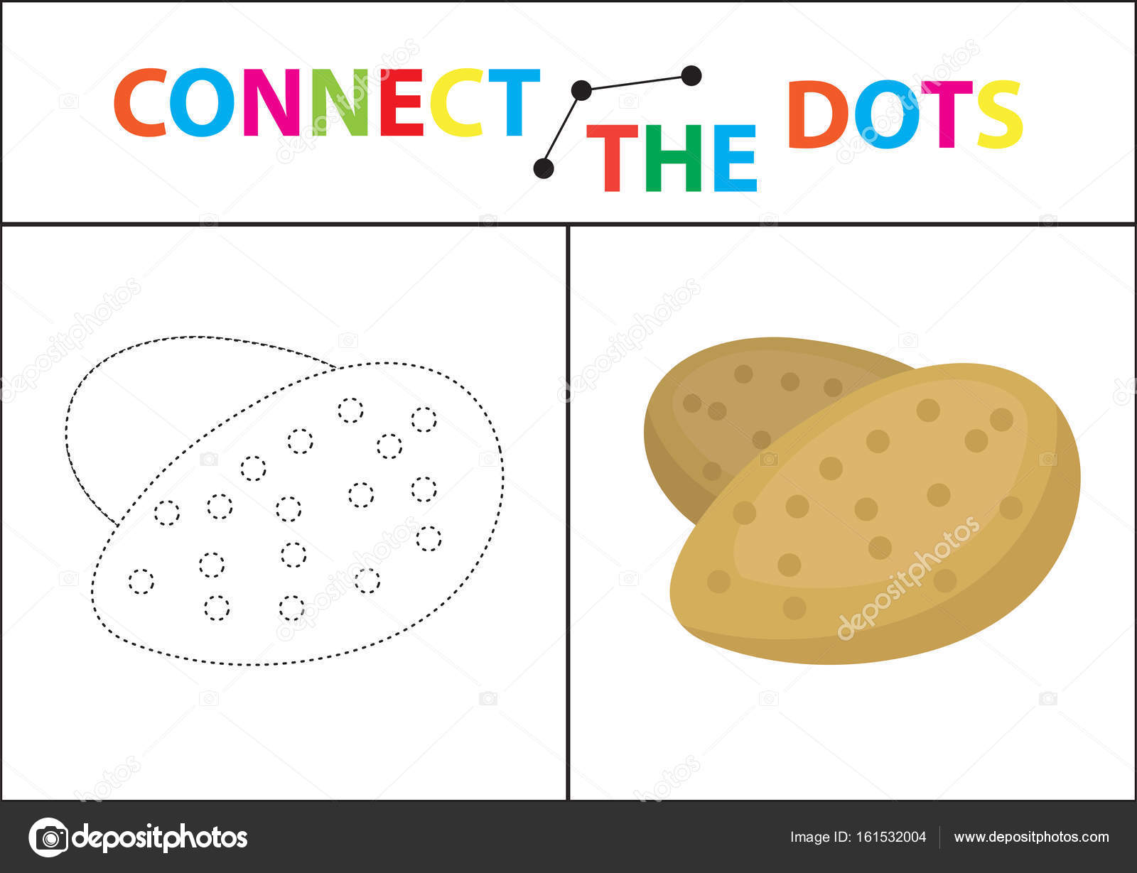 Collegare l immagine di puntini Per i bambini in et  prescolare Cerchio sulla linea tratteggiata e vernice Pagina da colorare