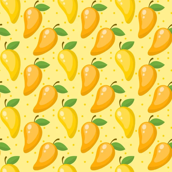 Patrón sin costuras de mango, fondo sin fin, textura. Frutas fondo Vector ilustración . — Vector de stock