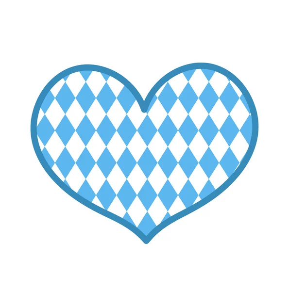 Oktoberfest en el icono de la forma del corazón es un estilo plano. Aislado sobre fondo blanco. Ilustración vectorial. — Vector de stock