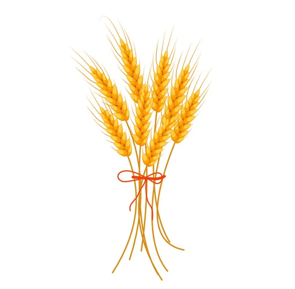 Weizen Ikone flachen Stil. Vereinzelt auf weißem Hintergrund. Vektorillustration — Stockvektor
