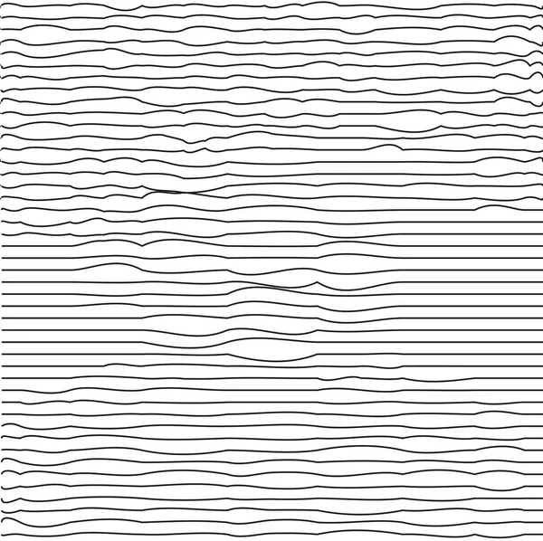 Modern, trendi minimális hullámok varrat nélküli mintát. Fekete vonalak ismétlődő textúra. Csípő fekete-fehér háttér. Vektoros illusztráció. — Stock Vector