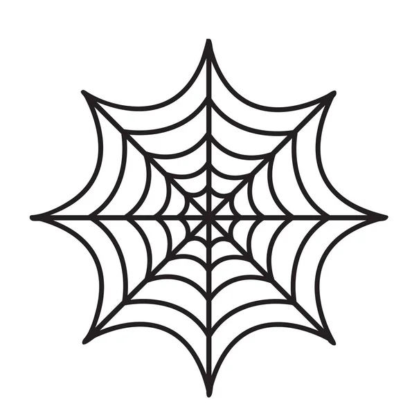 Cobweb ikonen platt stil. Isolerad på vit bakgrund. Vektorillustration. — Stock vektor