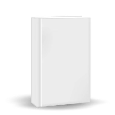 Gerçekçi bir 3d kitap tarzı. Mock-up tasarımınız için. Beyaz arka plan üzerinde izole. Vektör çizim.