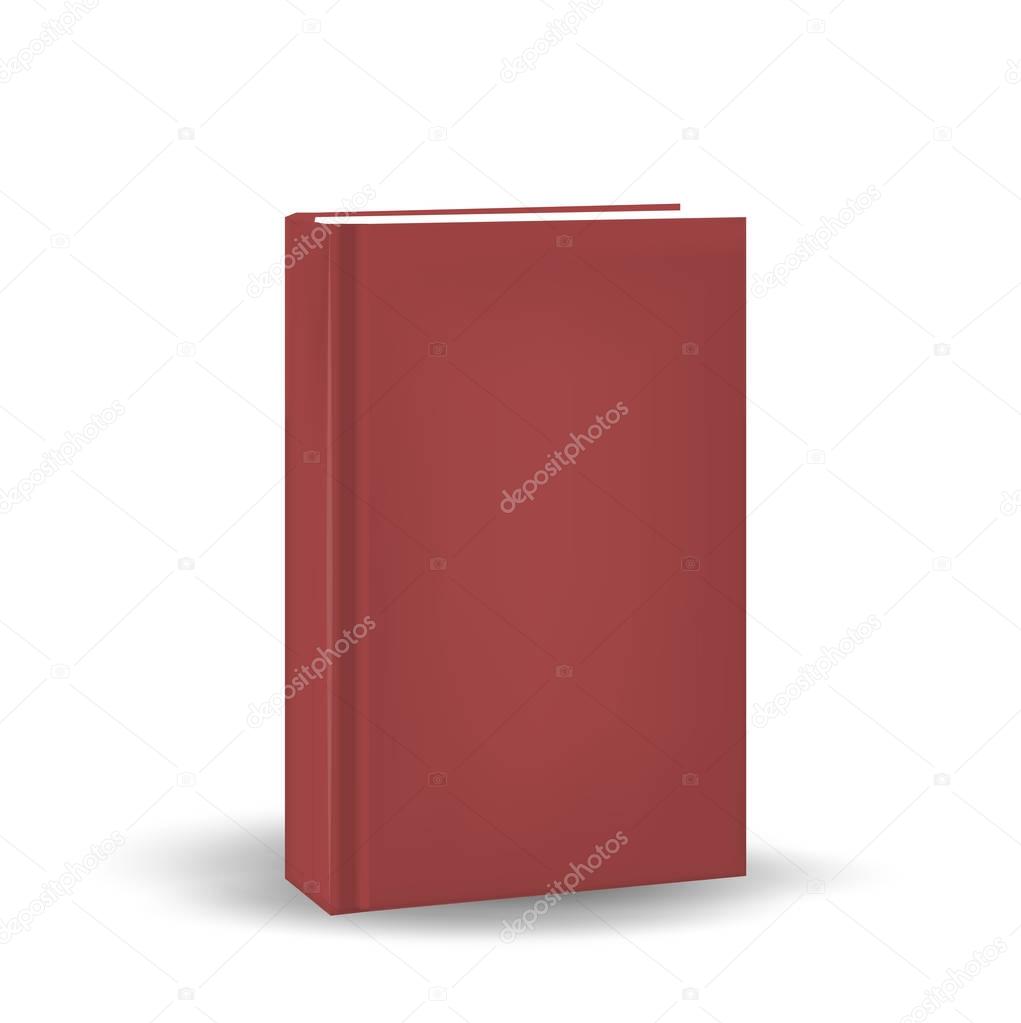Book in a realistic, 3D style. Mock-up for your design. Isolated on white background. Vector illustration.
