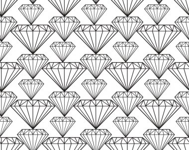 Elmassız desen, çizgi, çizim, karalama tarzı. Modern modaya uygun sonsuz mücevher geçmişi. Yinelenen dokular. Gemstone duvar kağıdı, arka plan, kağıt. Vektör illüstrasyonu.