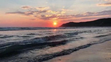 Sunset over Adriatic Sea.Albania
