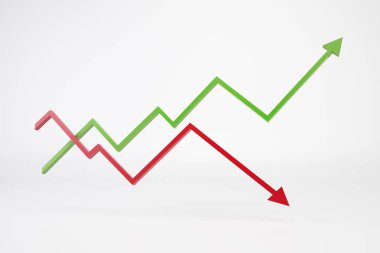 yeşil ve Kırmızı oklar.