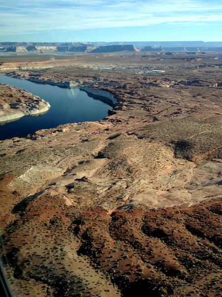 Aerial view of Lake Powell Reservoir in the Glen Canyon National — Stok fotoğraf