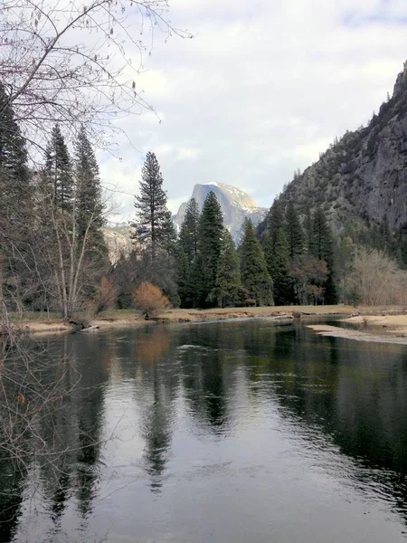 Yosemite Vadisi 'ndeki Yosemite Deresi manzarası, Sierra Nevada