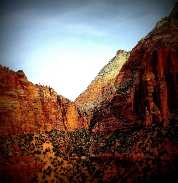 Zion National Park One Most Spectacular Popular National Parks United — 스톡 사진