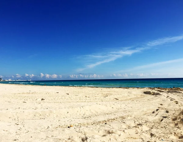 Vista Cancún Beach Una Ciudad Mexicana Península Yucatán Mar Caribe —  Fotos de Stock