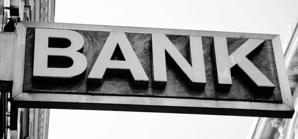 Old Bank Sign — Stock Photo, Image