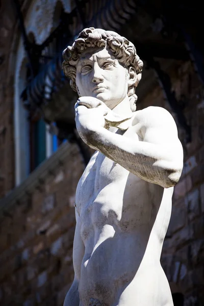 Cópia do David de Michelangelo em Florença — Fotografia de Stock