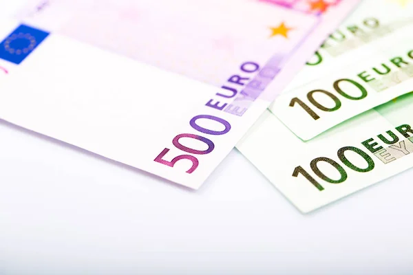 Avvicinamento delle banconote in euro — Foto Stock