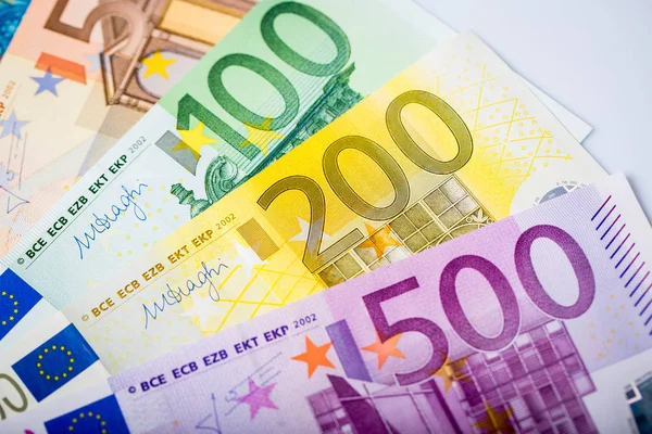 Closeup of Euro Banknotes — Stock Photo, Image