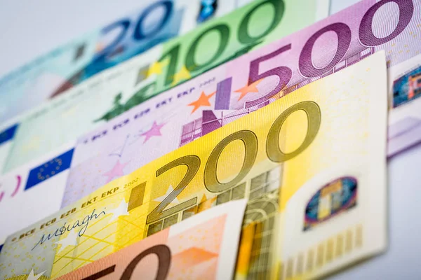 Closeup of Euro Banknotes — Stock Photo, Image