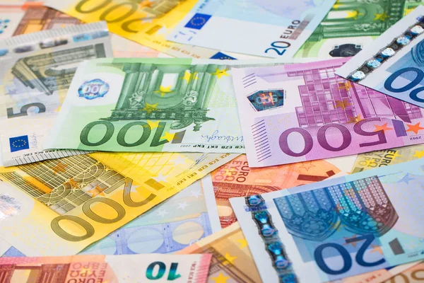 Closeup of Euro Banknotes — Stock Photo, Image