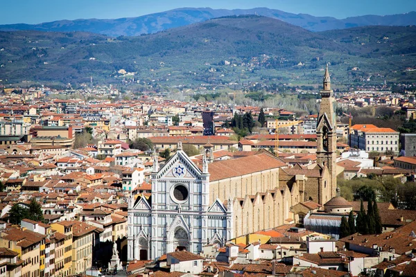 Kyrkan Santa Croce Florens Toscana Italien — Stockfoto