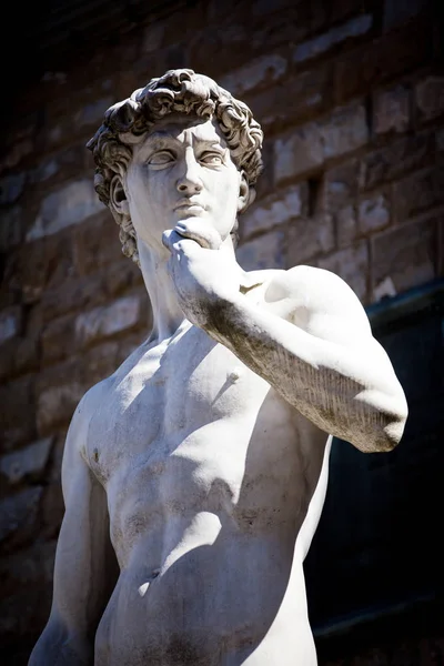 Copy of Michelangelo's David in Florence — Stock Photo, Image