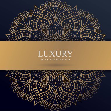 Koyu arkaplanda altın geometrik tasarım